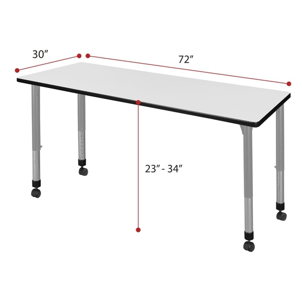 Mobile Rectangular Table with 2 Stack Chairs V230