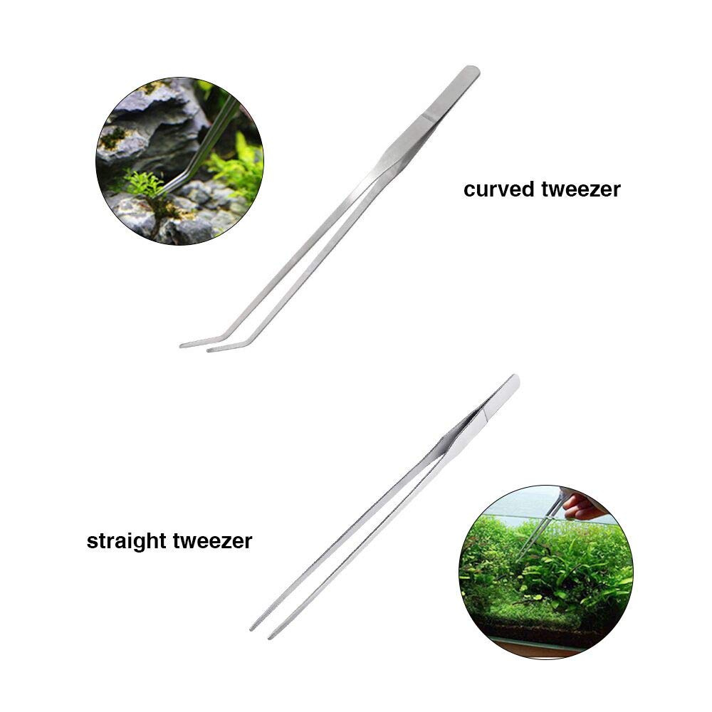 5 in 1 Aquarium Scissors Tweezers Spatula Stainless Steel Aquascaping Tools R895602