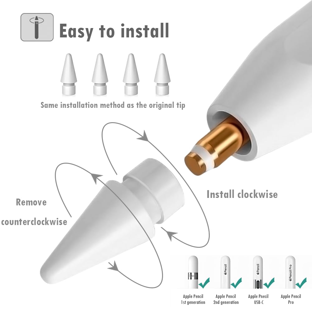 Replacement Tips Compatible with Apple Pencil J49170
