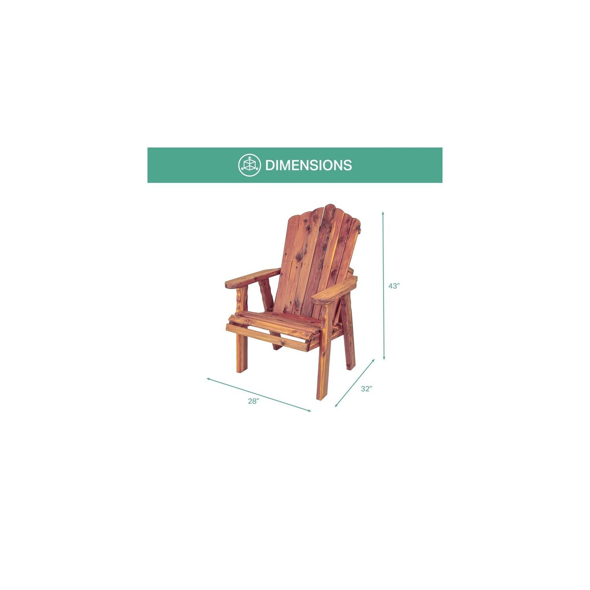 Cedar Stationary Chair Fan-Back Adirondack Style M112