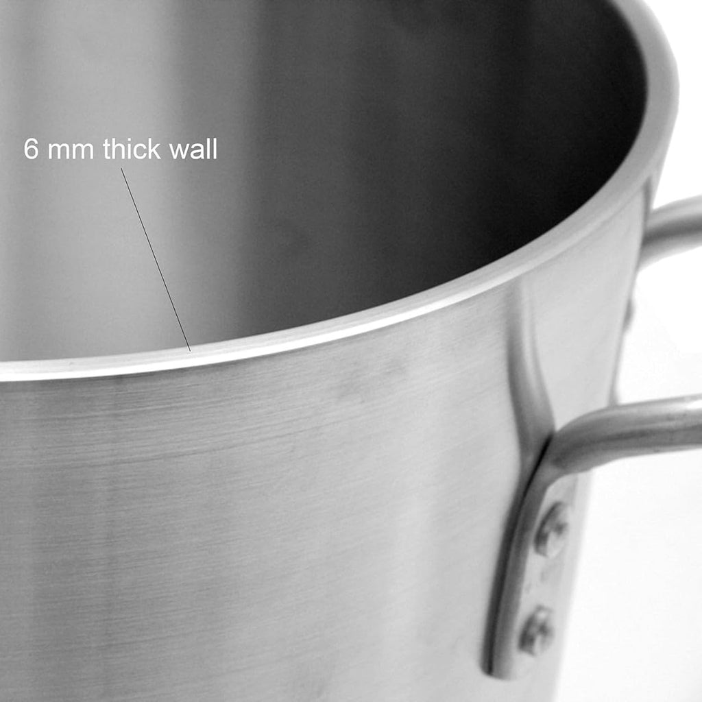 60 qt. Heavy-Duty Aluminum Stock Pot with Riveted Handles V157