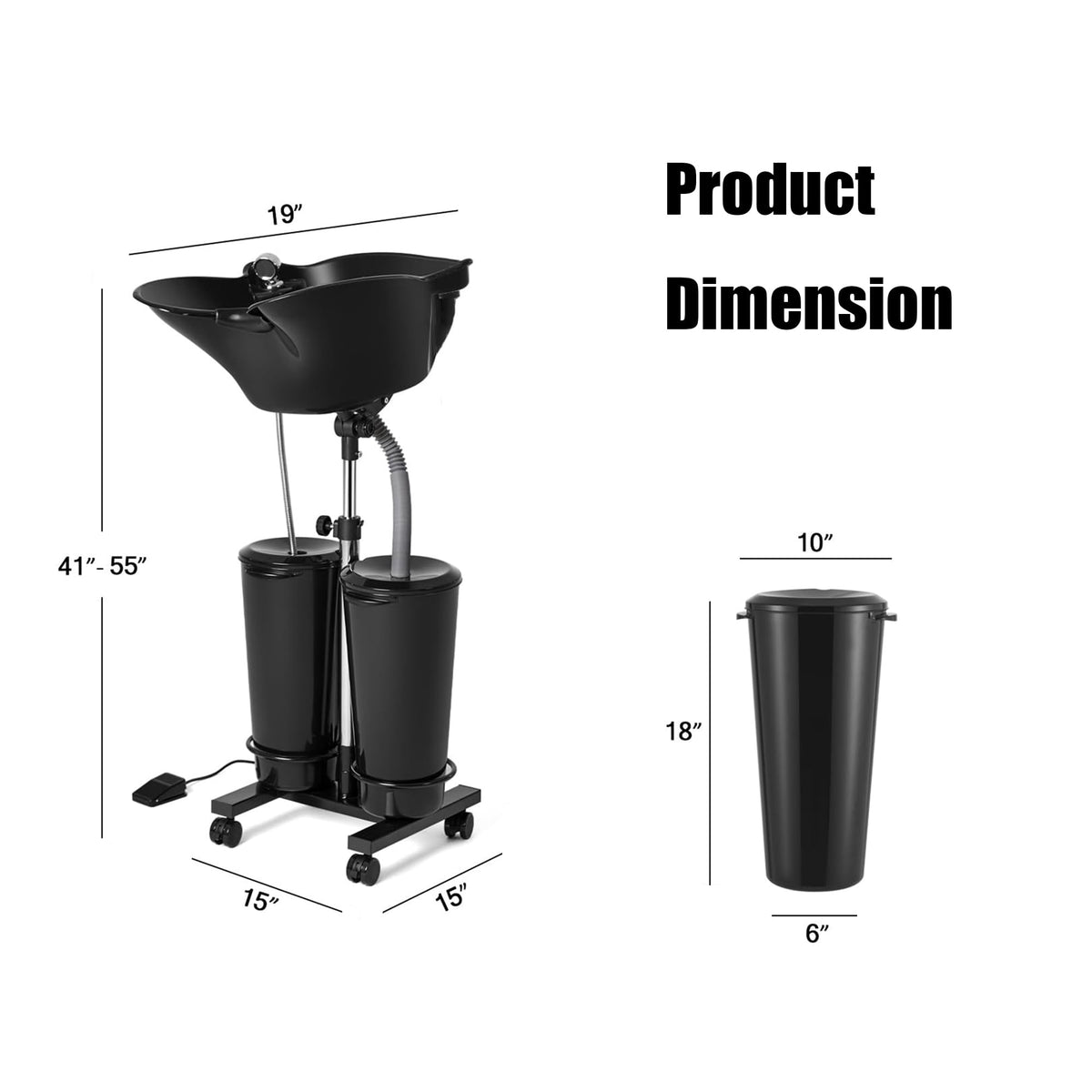 Electric Shampoo Bowl with Water Pump S18775