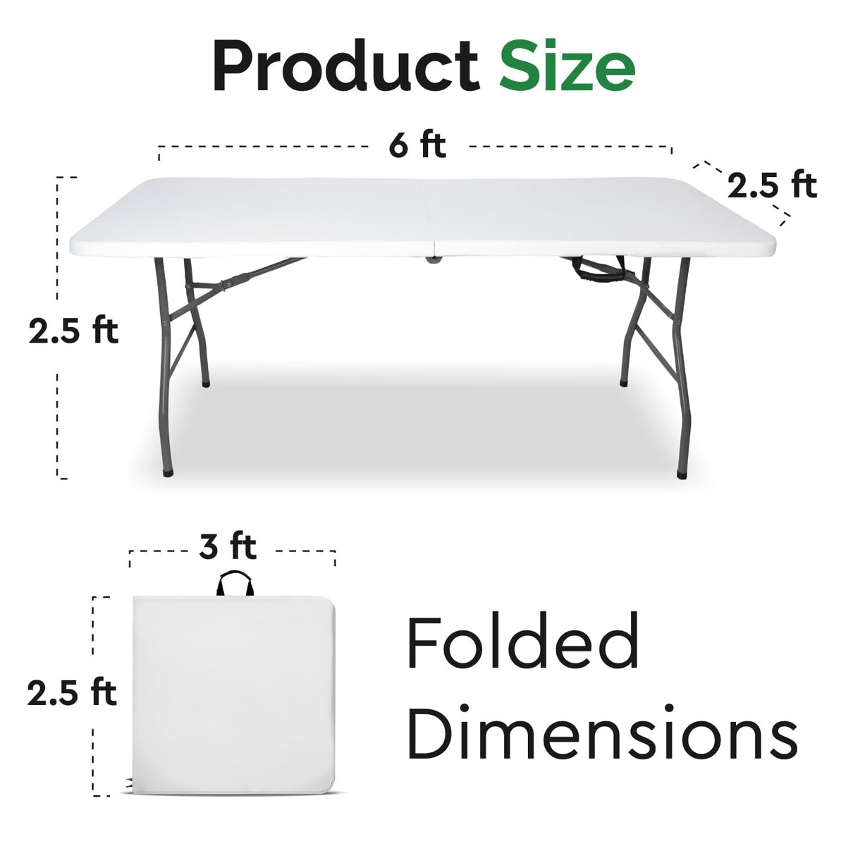 6ft Folding Table with Handle S379