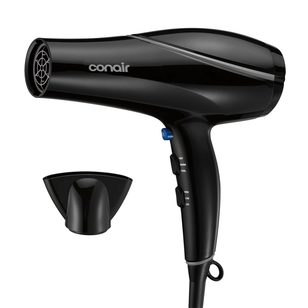 Black Ceramic Hair Dryer with Concentrator Attachment L251