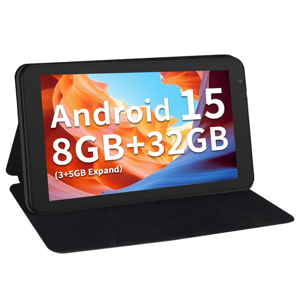 7 Inch Tablet with Case, 32GB+1TB Expand, 5G WiFi, IPS Display (Black) G338421