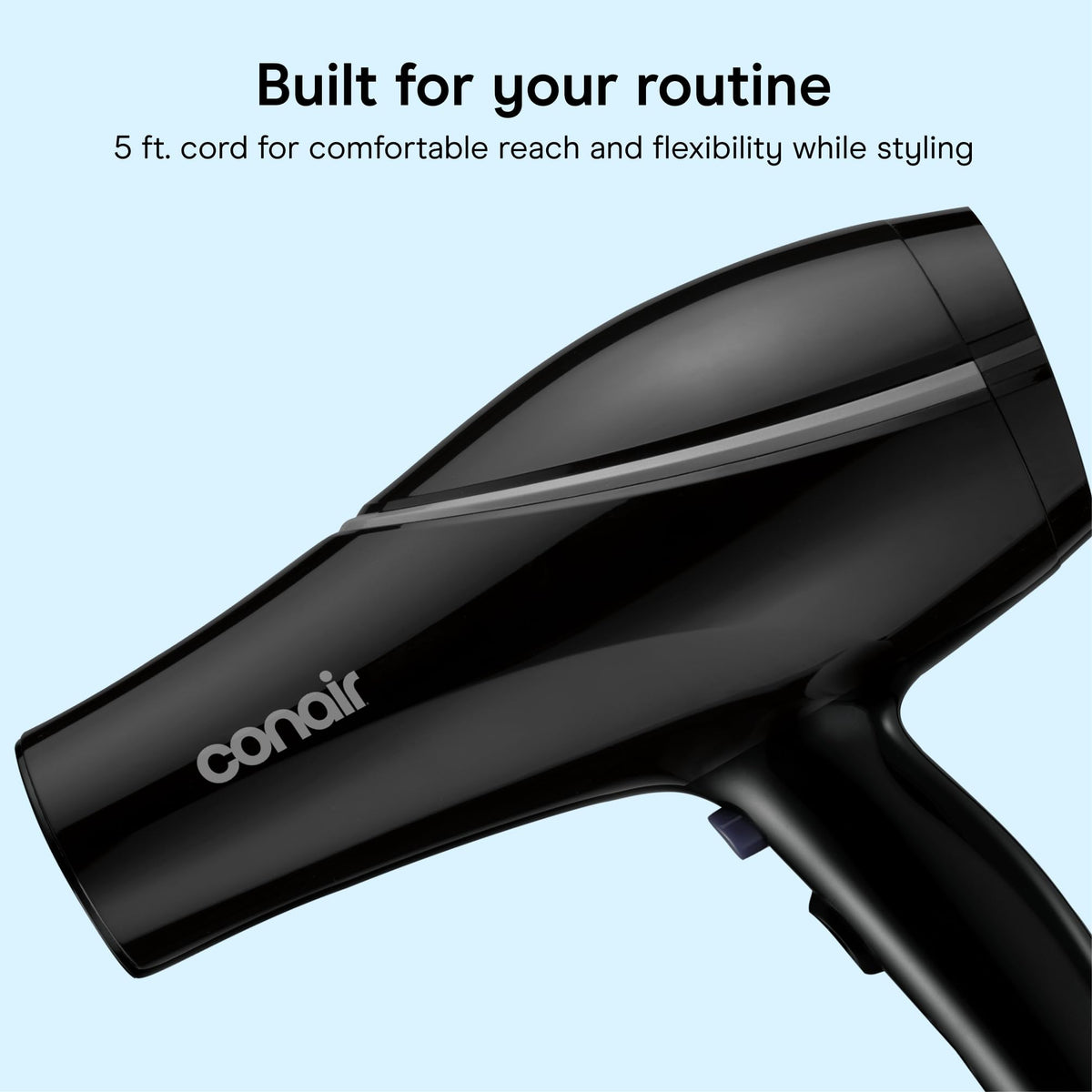 Black Ceramic Hair Dryer with Concentrator Attachment L251