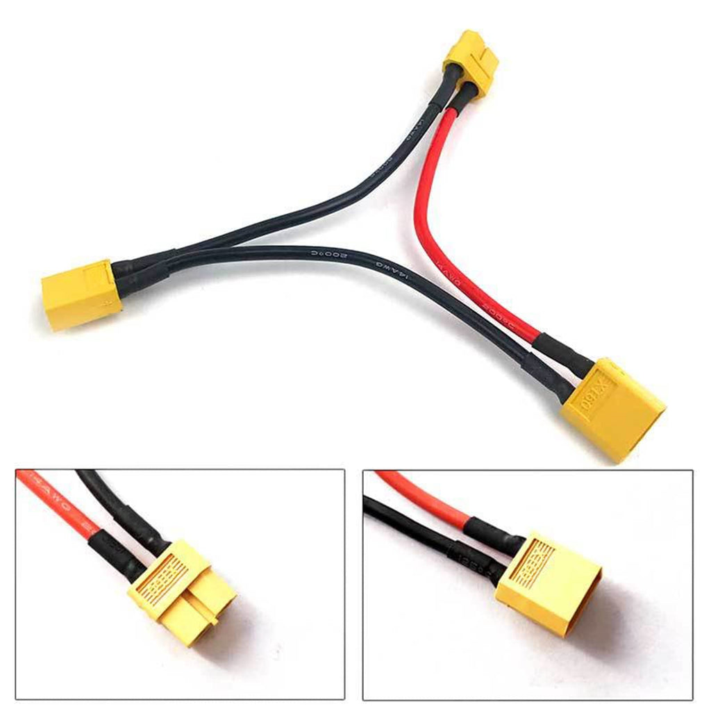 3 Pieces Battery Adapter Cable Y-Type Harness Connector XT60 Parallel Z843