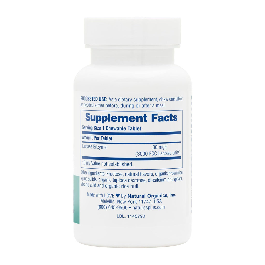 Natural Lactase Enzyme Chewable Tablets Q648
