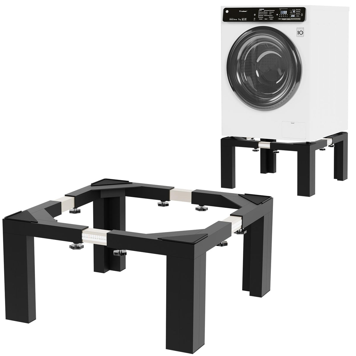 Heavy Duty Adjustable Laundry Pedestal Black M582