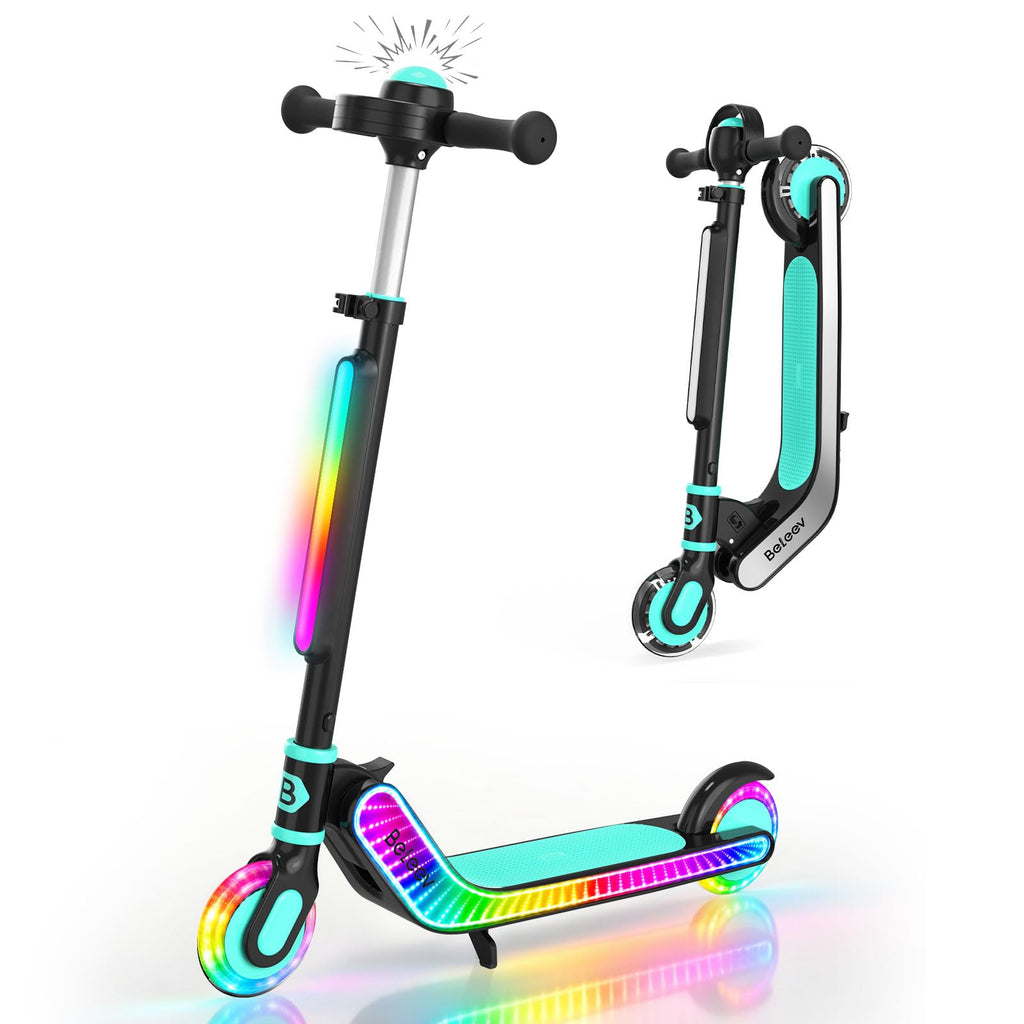 2 Wheel Folding Kick Scooter with Light-Up Deck E739