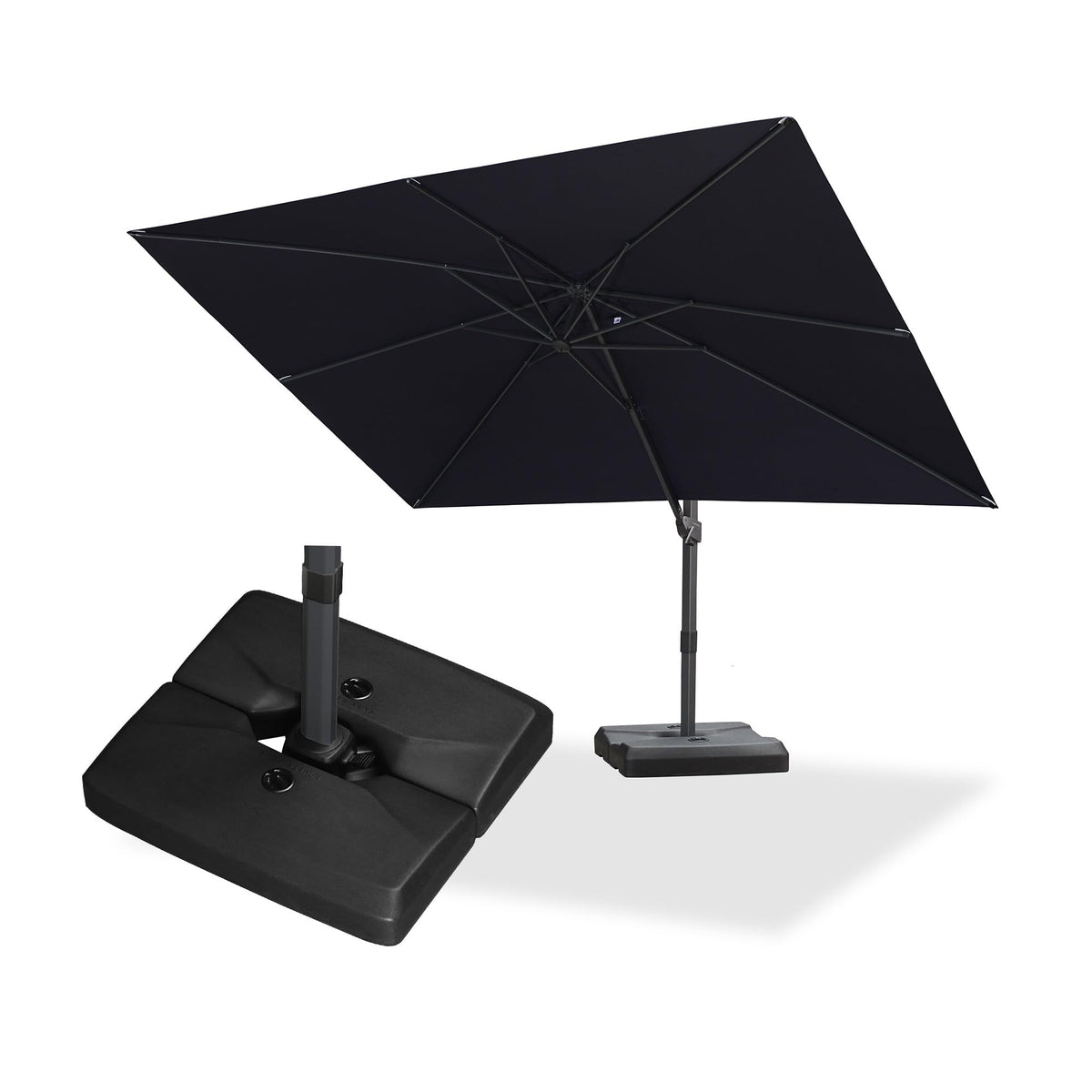 Navy Blue Cantilever Umbrella with Base L185187