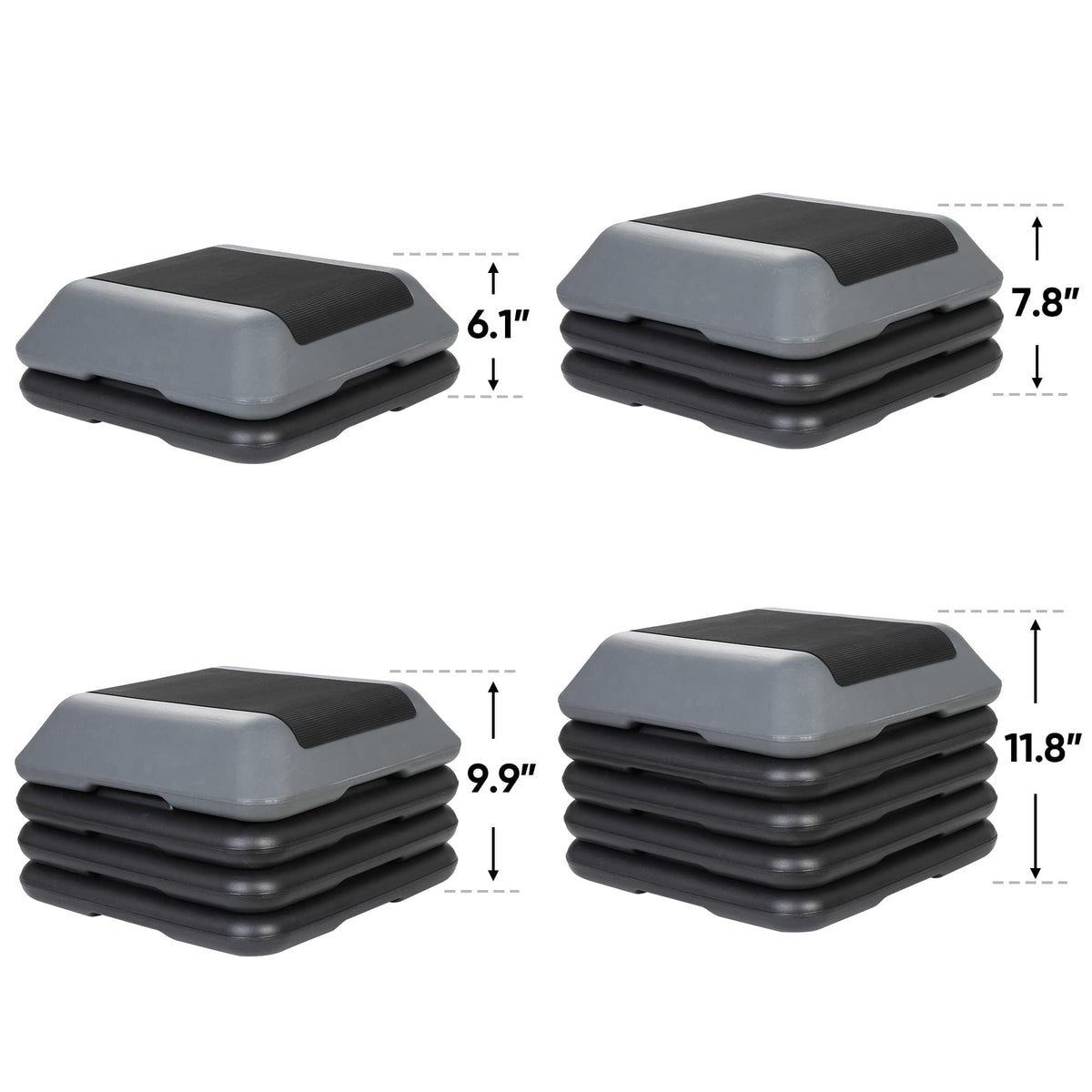 Adjustable Aerobic Step Platform with 4 Risers B343191