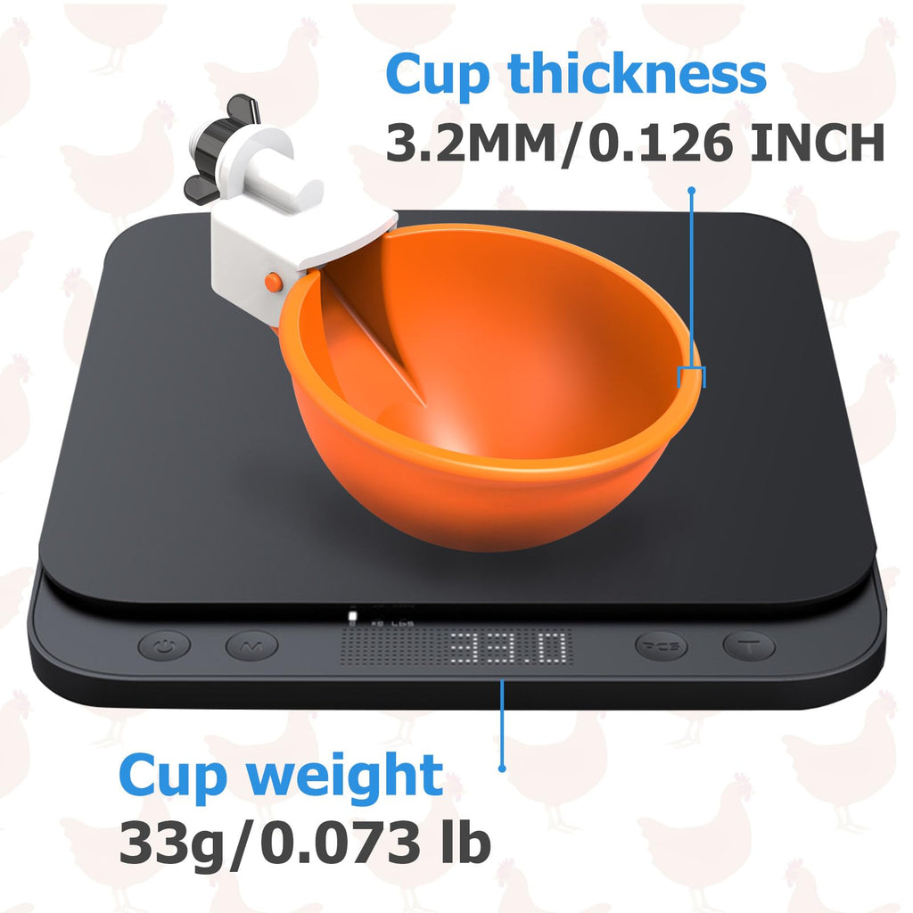 Large Automatic Chicken Waterer Cups with Inserts 5 Pack X821863