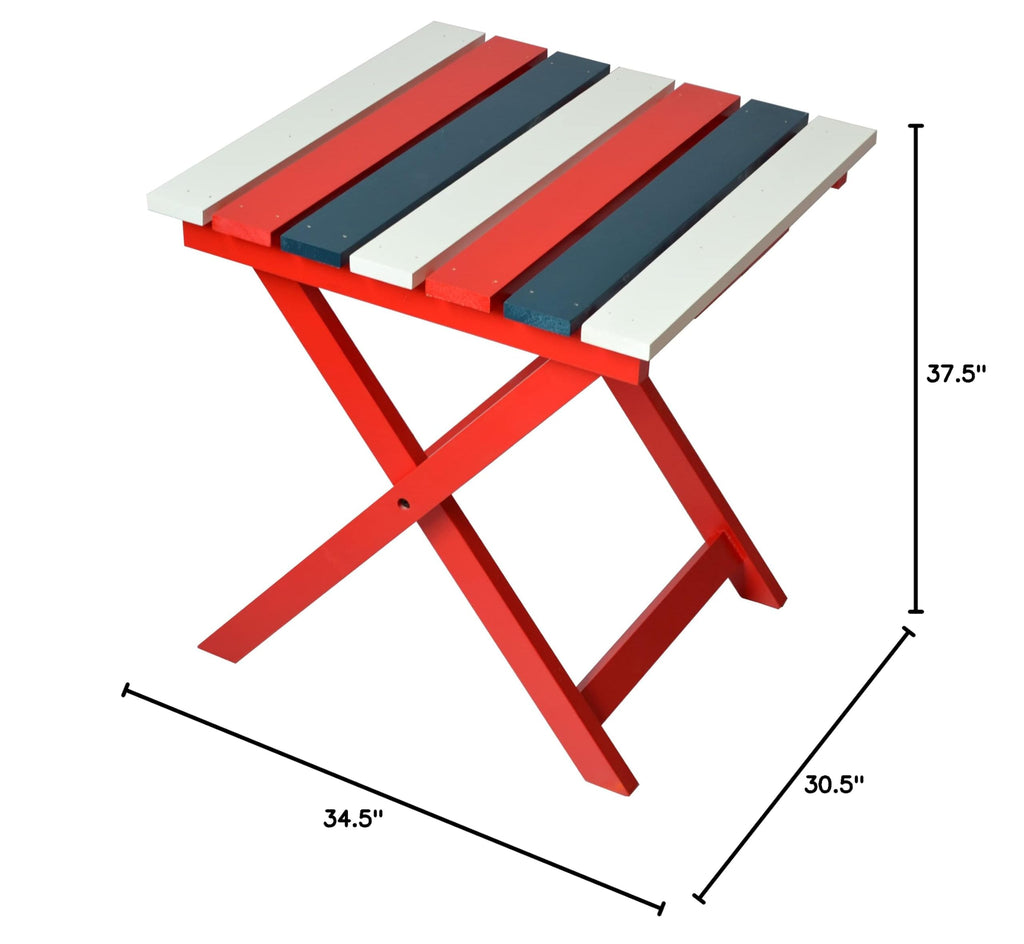 Solid Cedar Adirondack Chair with Bottle Opener and Folding Table P155790