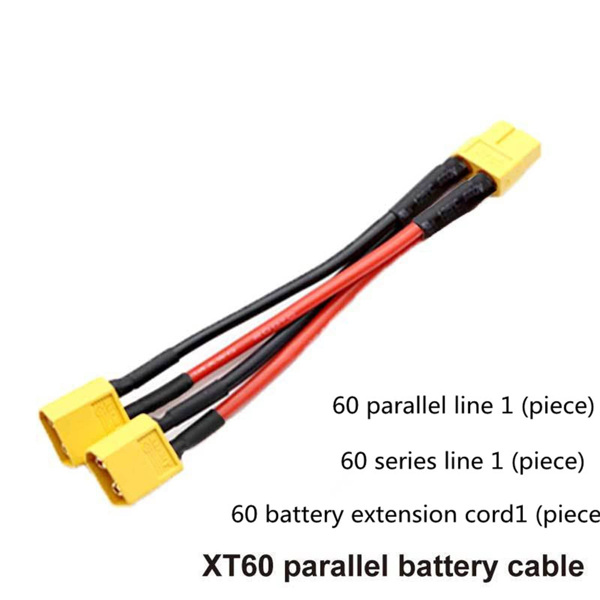 3 Pieces Battery Adapter Cable Y-Type Harness Connector XT60 Parallel Z843