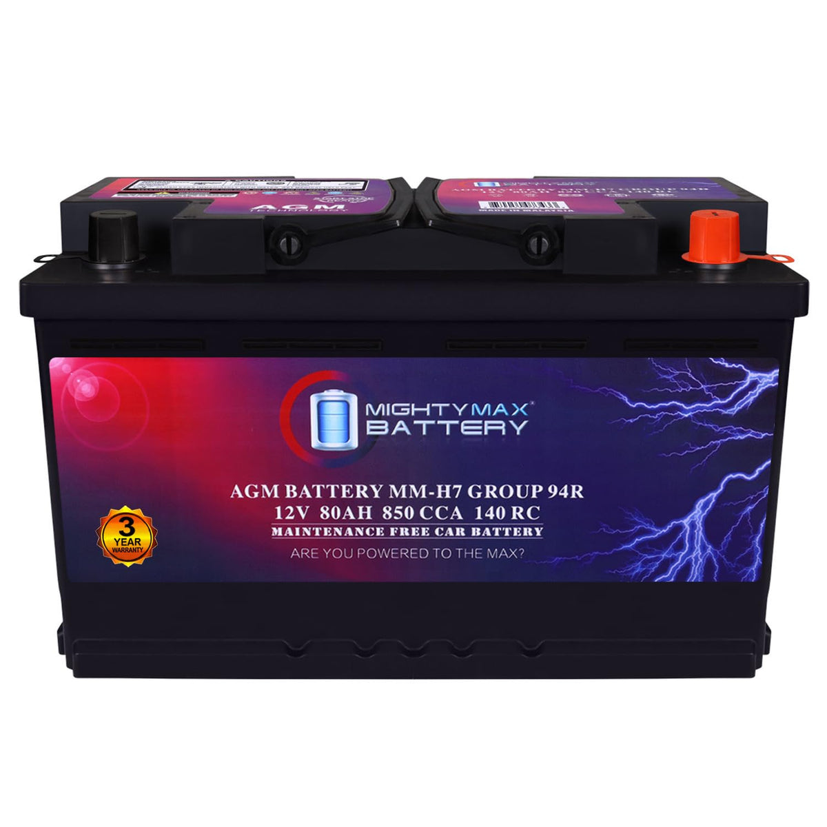 12V 80AH 850 CCA Replacement Battery H17092