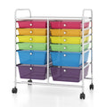 12 Drawer Rolling Storage Cart with Lockable Wheel H408