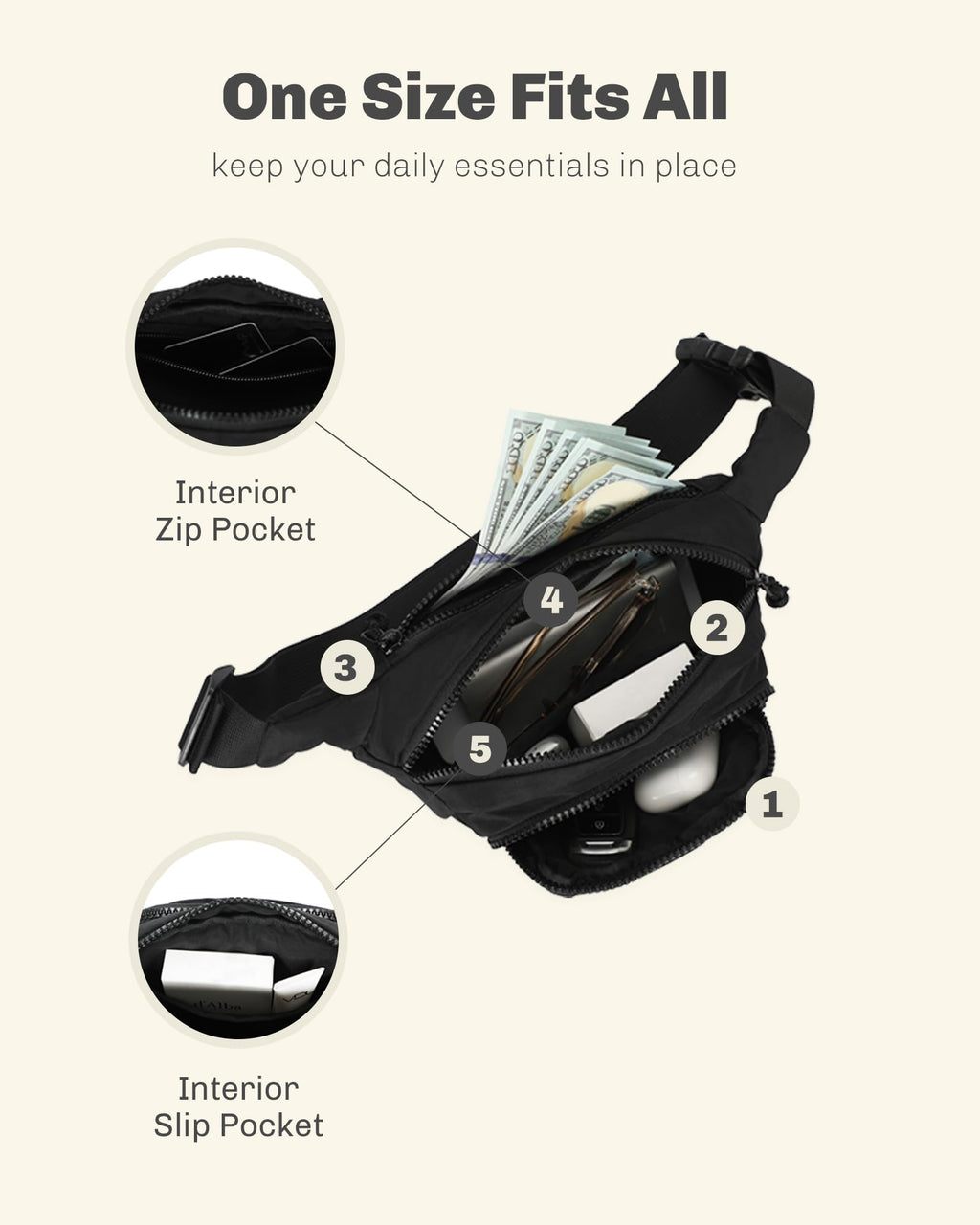 Rolling Backpack with Wheels 43L Dark Grey with Waist Pack Black I1217