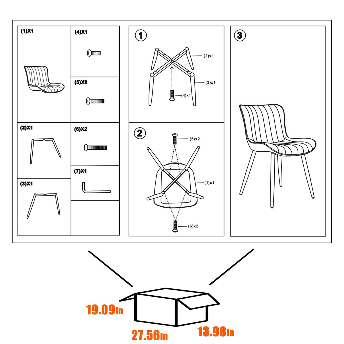 Black Dining Chairs Set of 2 R677146