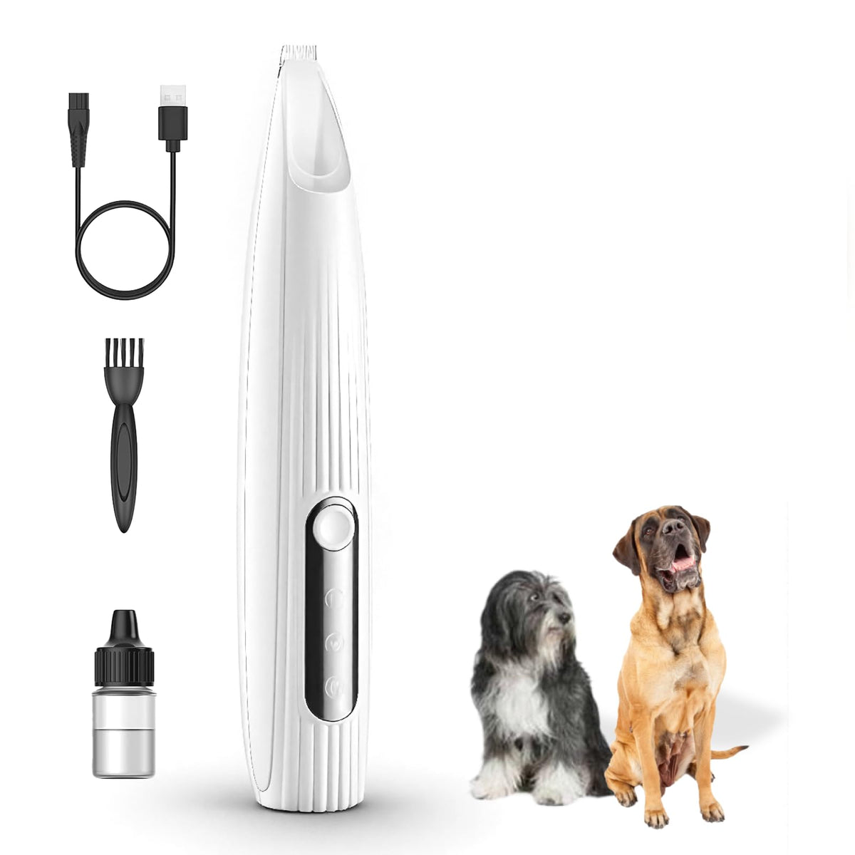 Pet Nail Grinder + Replacement Drum Grinders (3 pcs) + Pet Paw Trimmer V72370