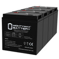6 Volt 36 AH Rechargeable SLA AGM Battery 4 Pack J512