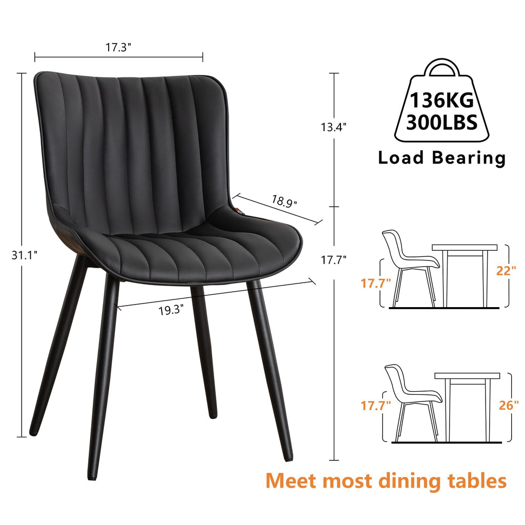 Black Dining Chairs Set of 2 R677146