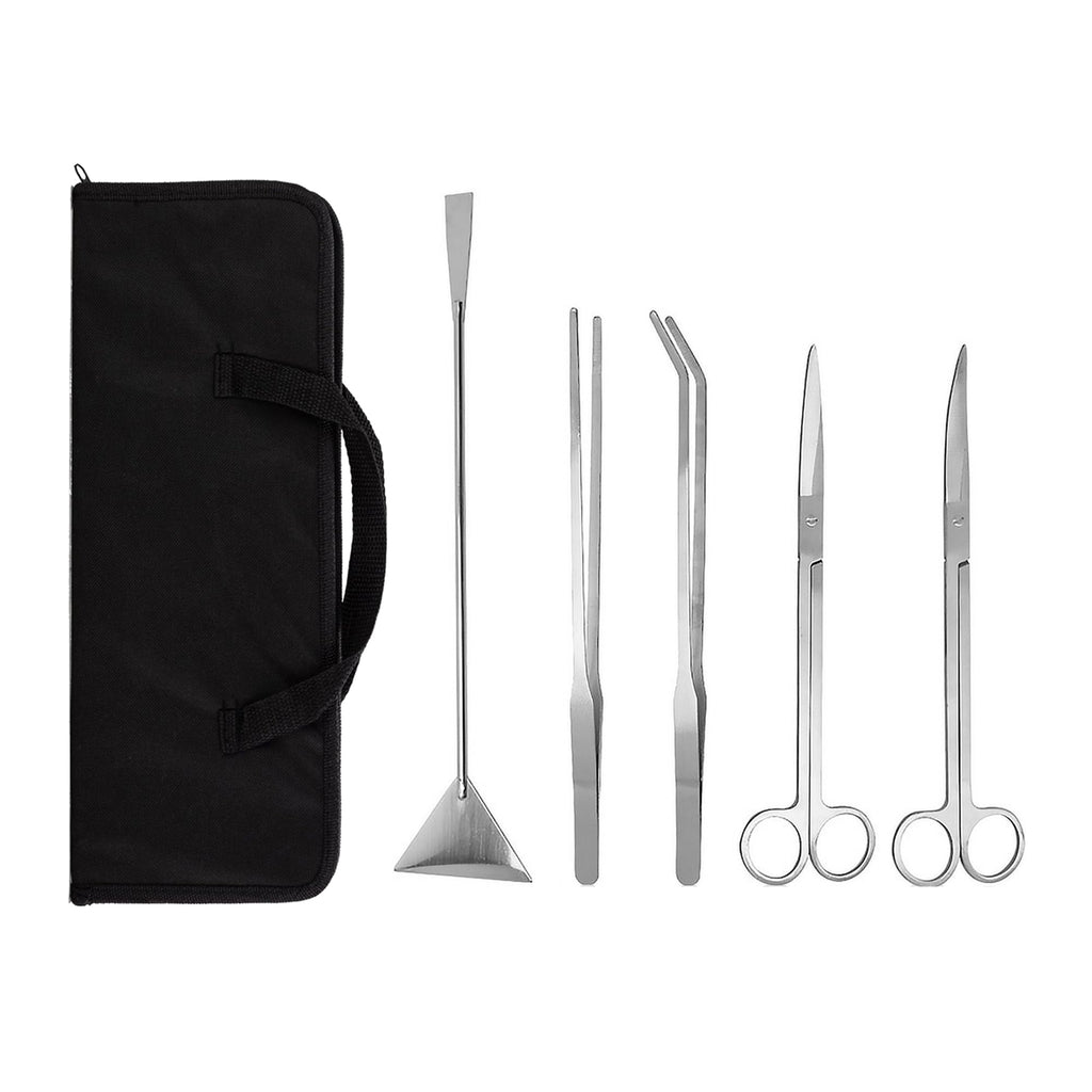 5 in 1 Aquarium Scissors Tweezers Spatula Stainless Steel Aquascaping Tools R895602