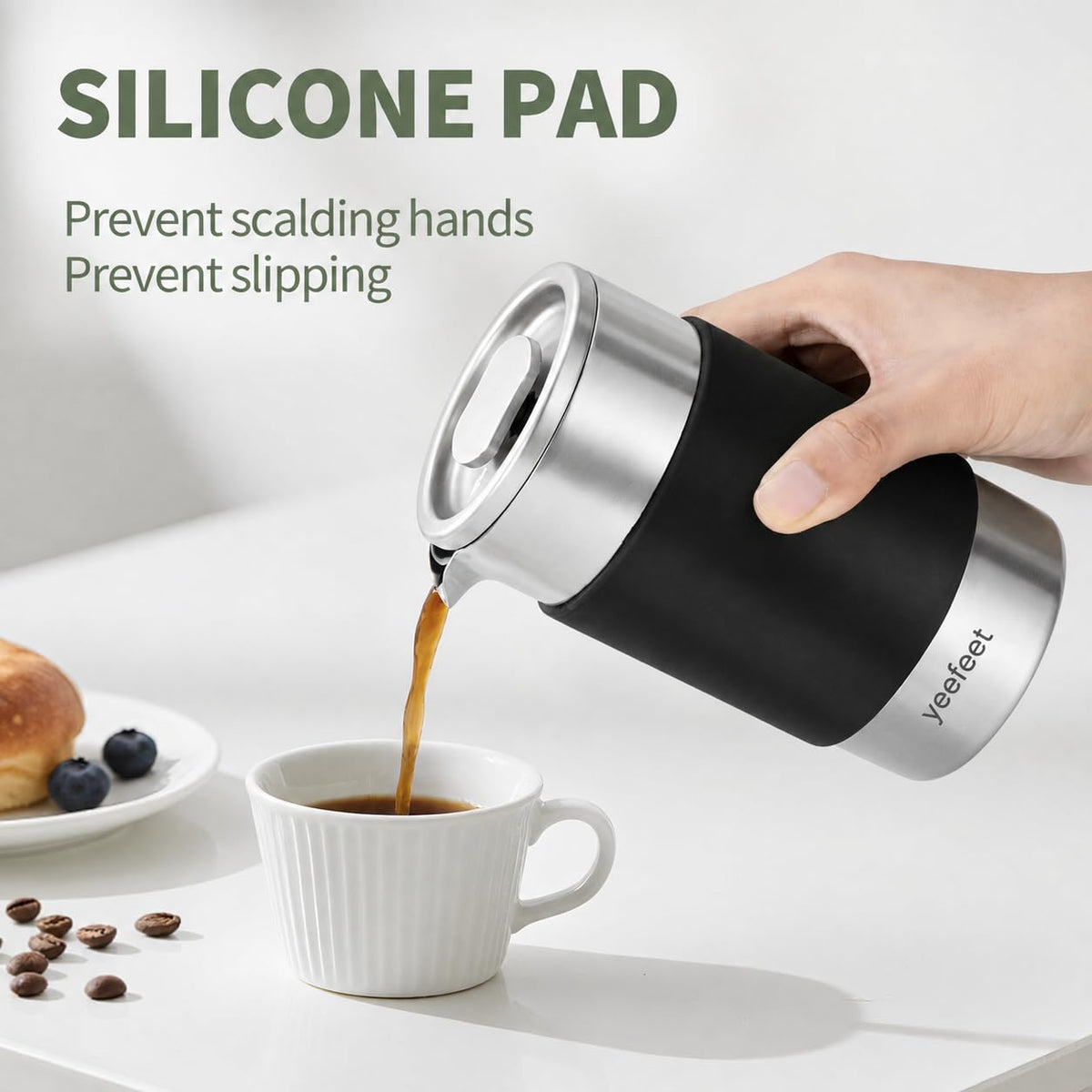 12 oz Stainless Steel French Press V84091
