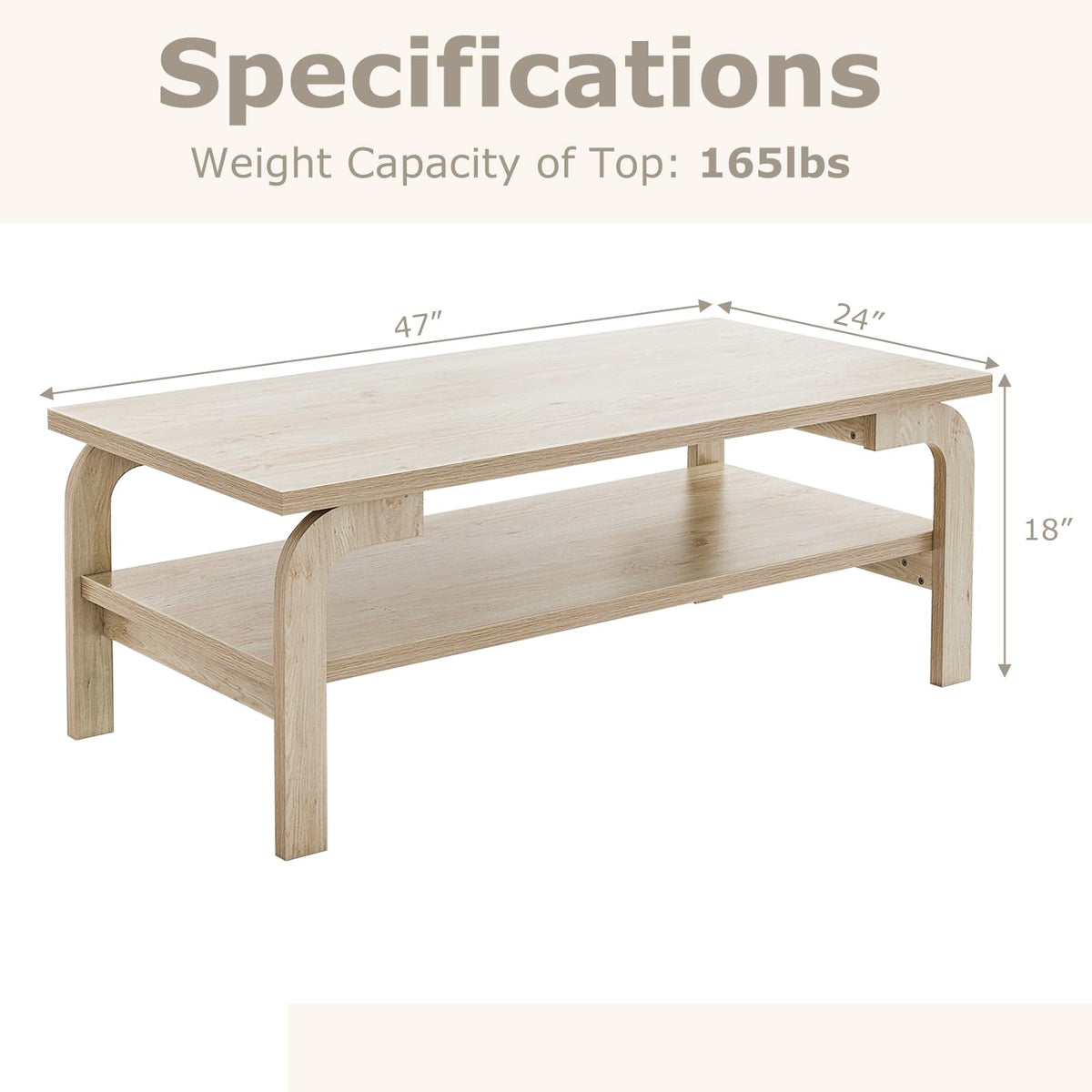 2-Tier Coffee Table with Storage X357213