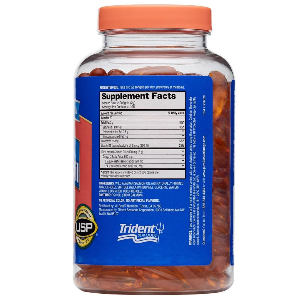 Wild Salmon Oil 1000 mg Softgels T5405