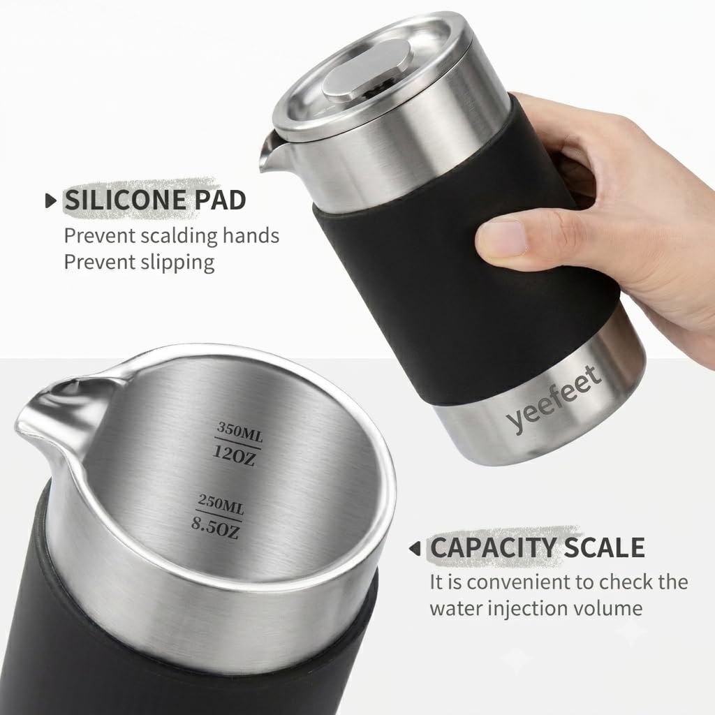 12 oz Stainless Steel French Press V84091