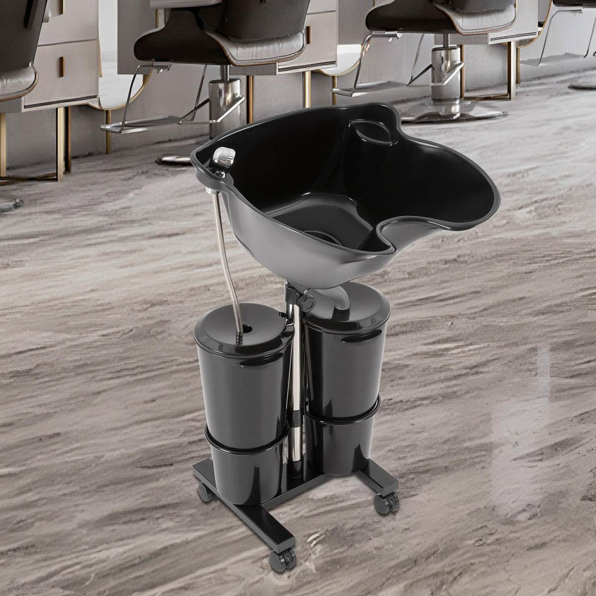 Portable Abs Shampoo Basin with 2 Water Buckets N1807
