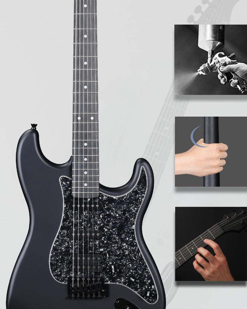 Full Size HSS Electric Guitar with 12 Accessories Q18604