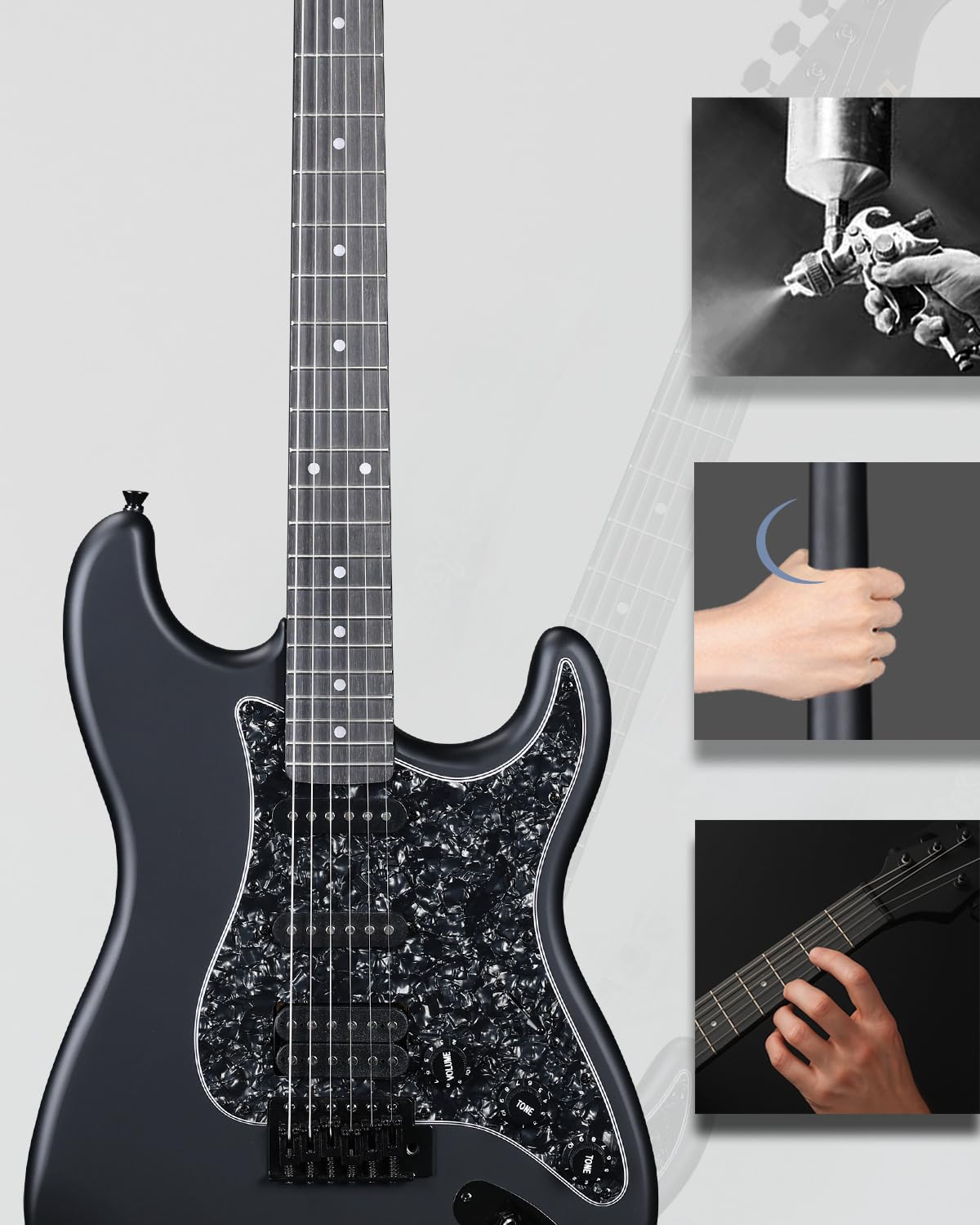 Full Size HSS Electric Guitar with 12 Accessories Q18604