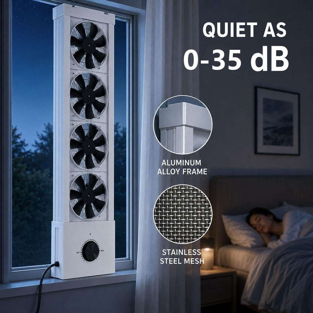 White 3-Speed Reversible Window Fan T964