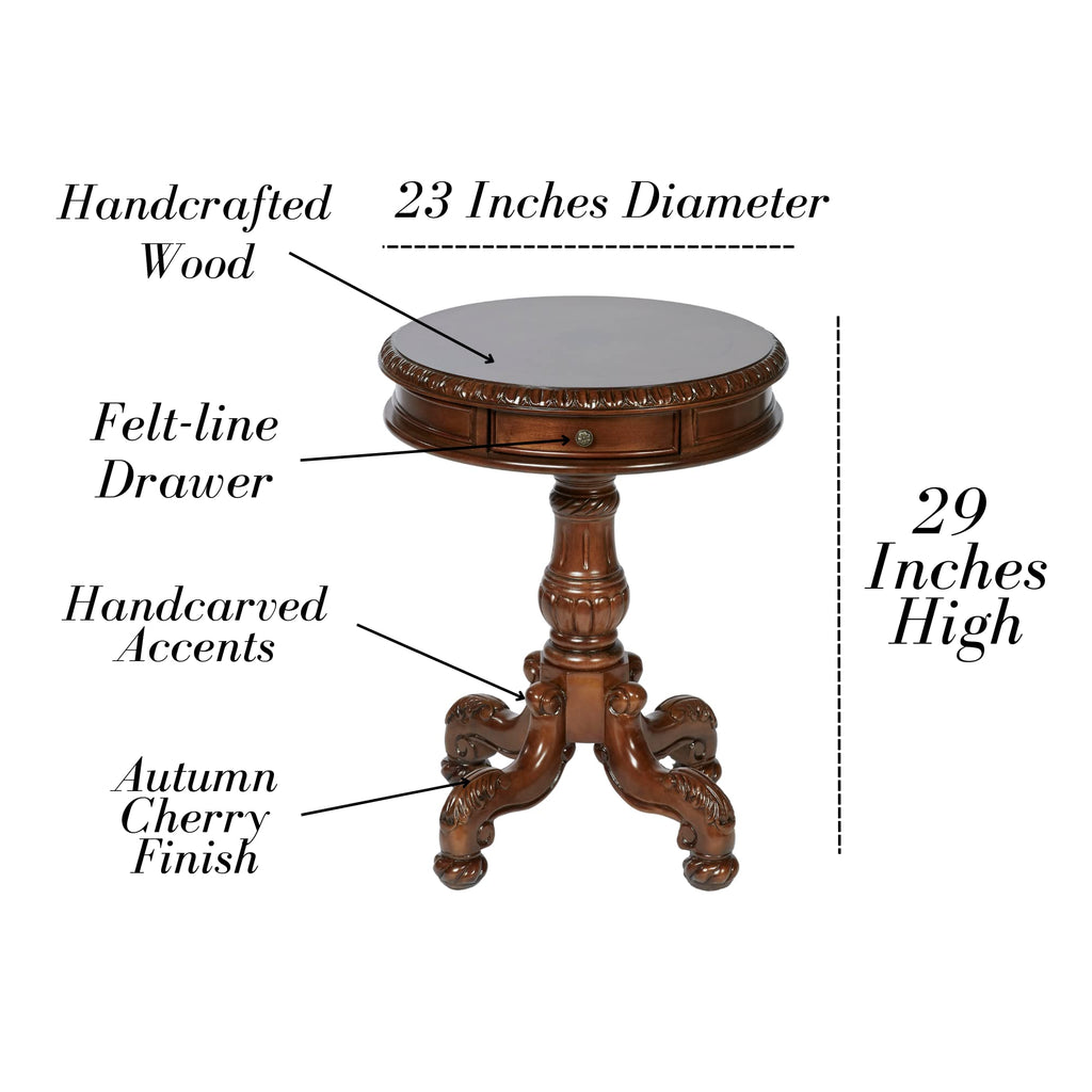 Autumn Cherry Pedestal End Table B417133