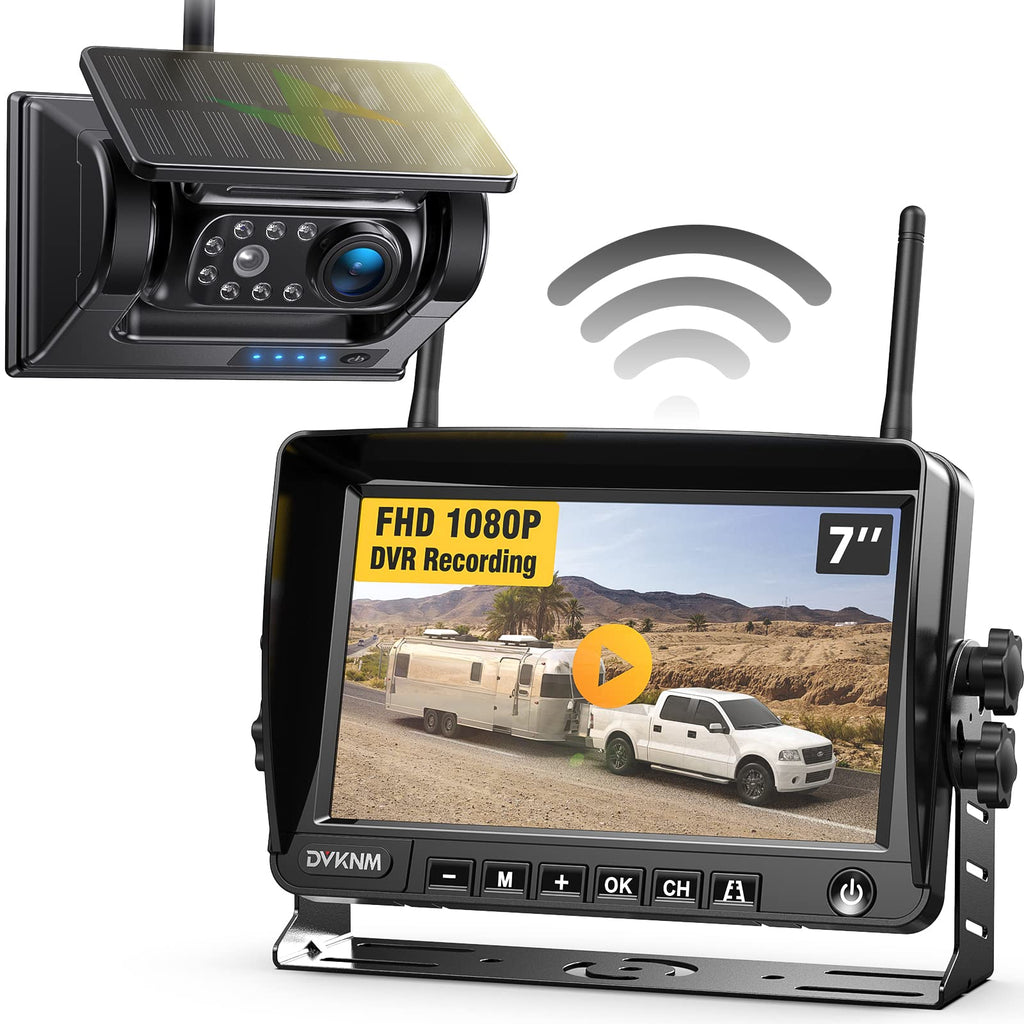 Magnetic Solar Wireless Backup Camera with 7" 1080P Monitor Z265624