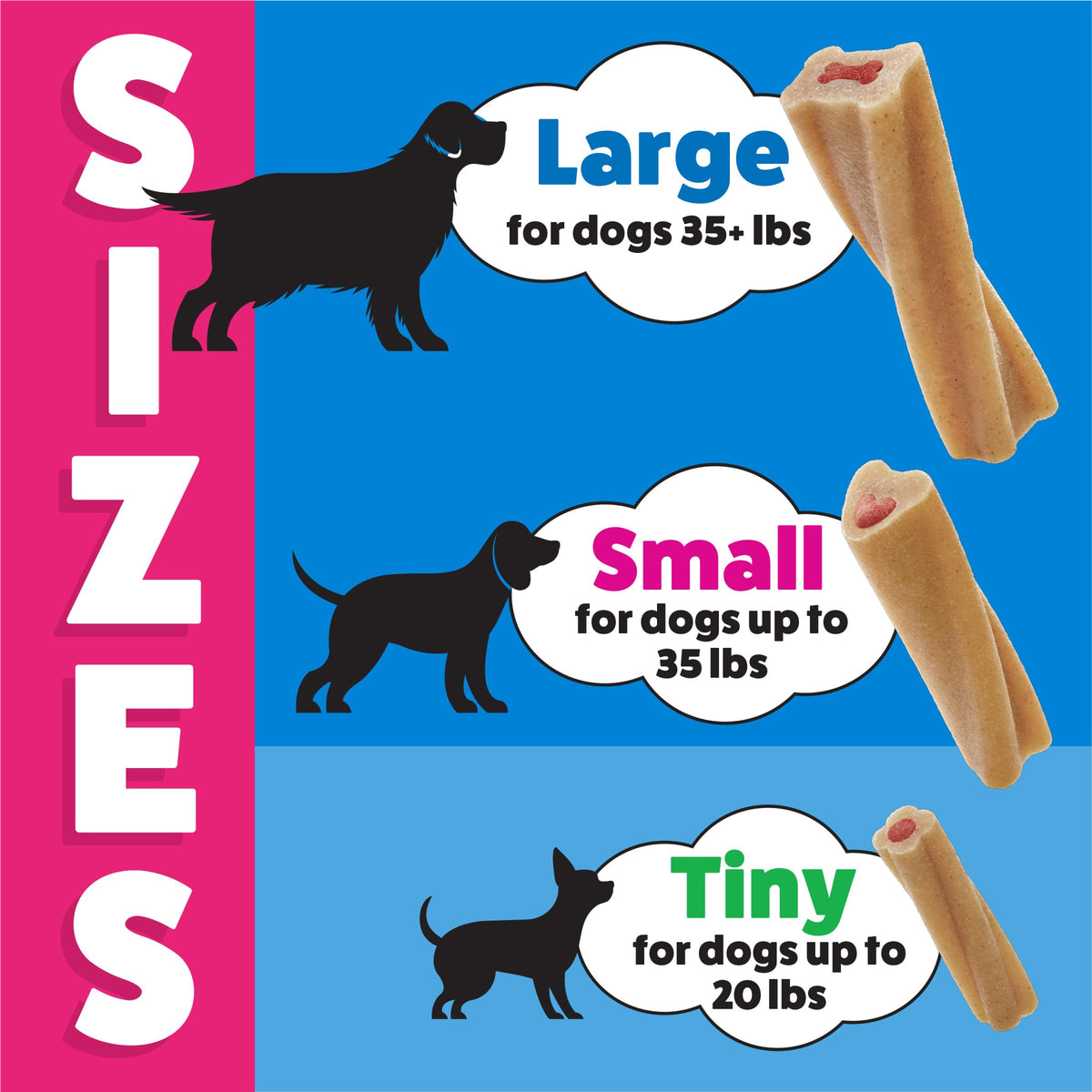Dog Chew Treats 60 ct Pouch I852