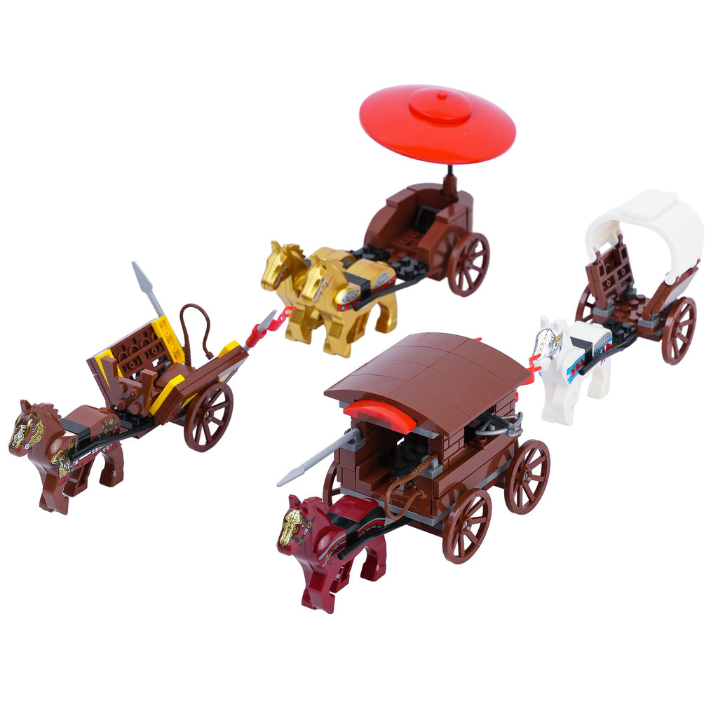 Medieval War Chariot Building Block Set with 12 Minifigures I83421