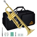 Bb Trumpet Set with Carrying Case, Gloves, 7C Mouthpiece and Cleaning Kit U1127