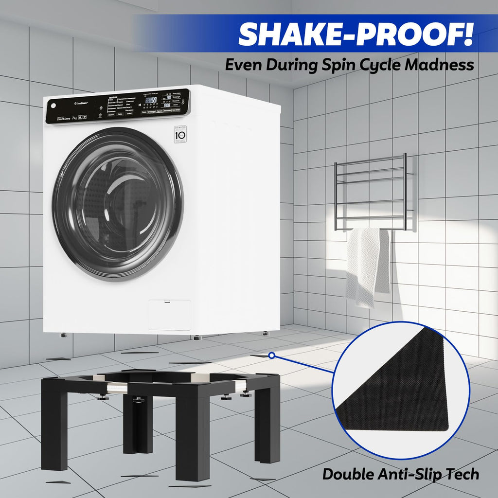 Heavy Duty Adjustable Laundry Pedestal Black M582