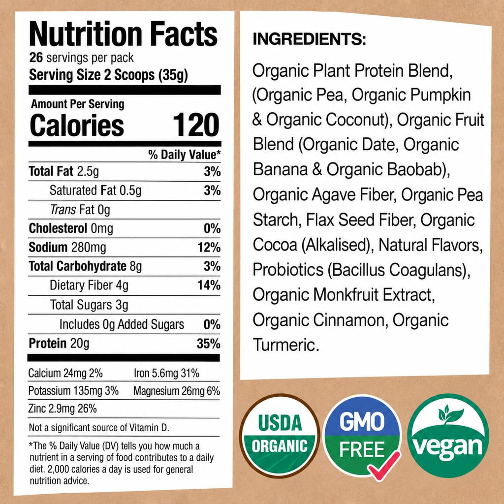 Organic Vegan Protein Powder with Probiotics M9993