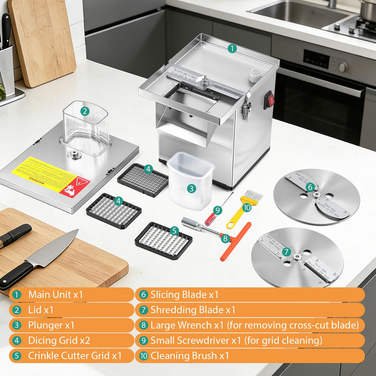 4-in-1 Commercial Veggie Processor E79023