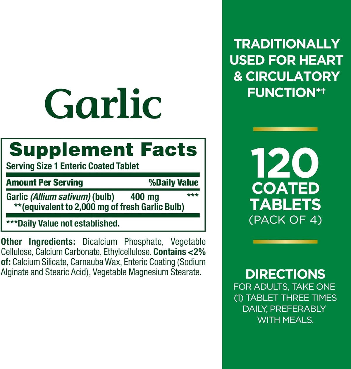 Garlic Tablets 2000mg 120 Count I37726