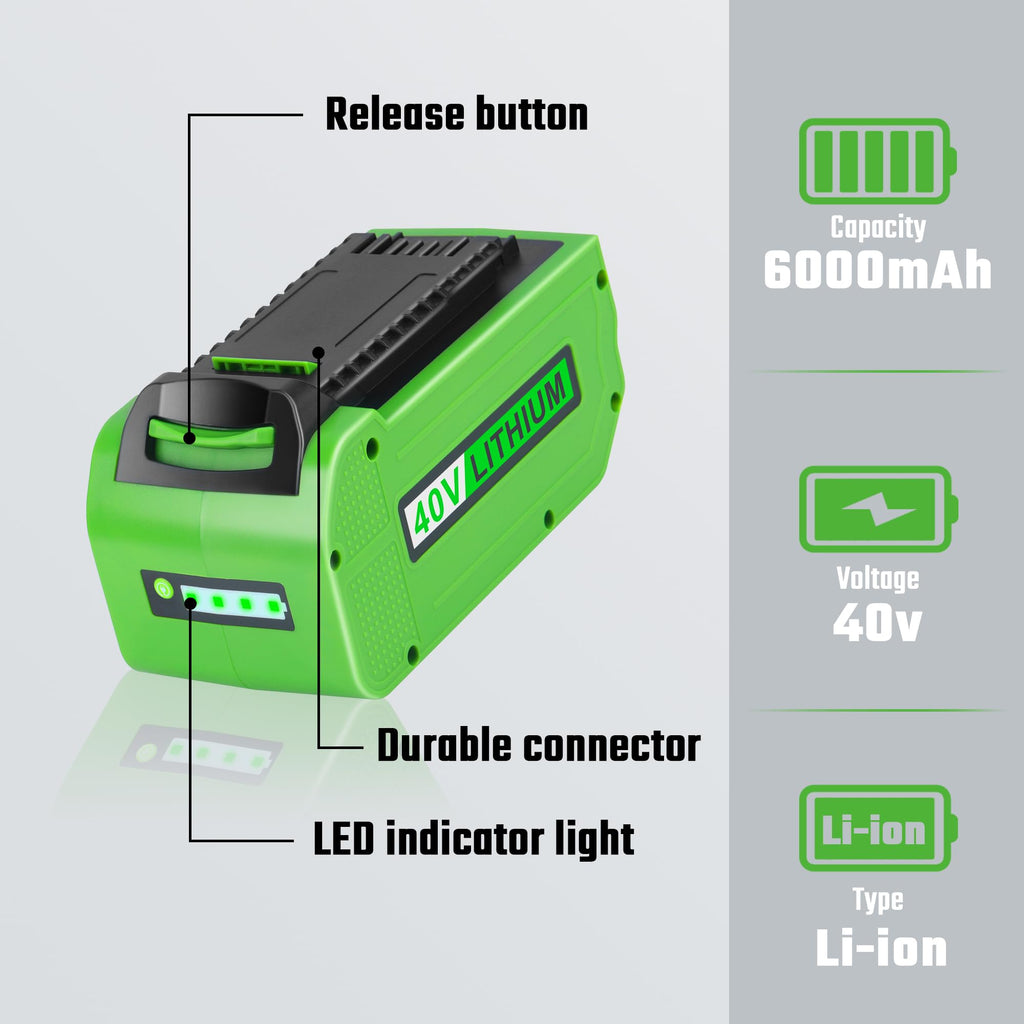 40V 6.0Ah Lithium-ion Replacement Battery E3353
