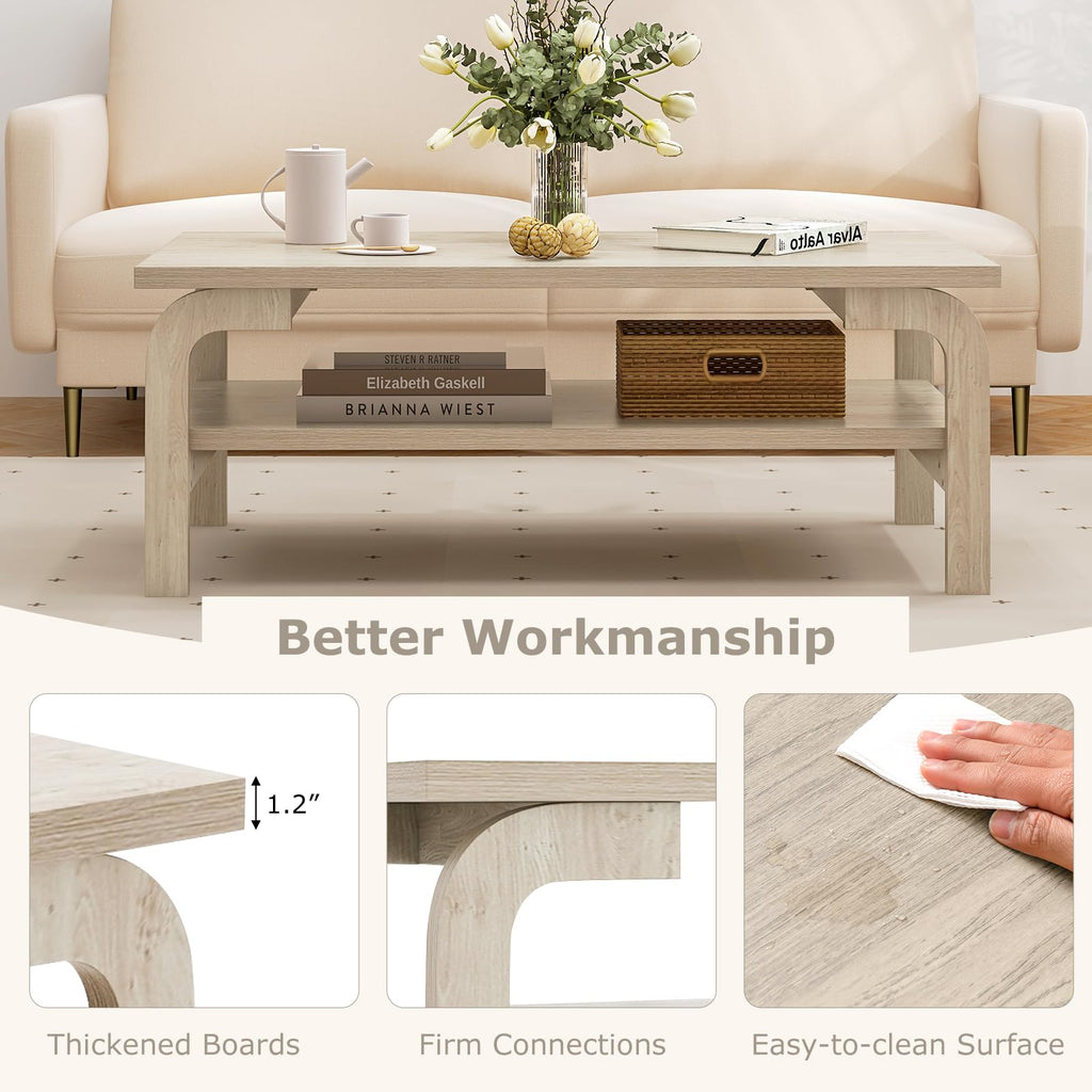 2-Tier Coffee Table with Storage X357213