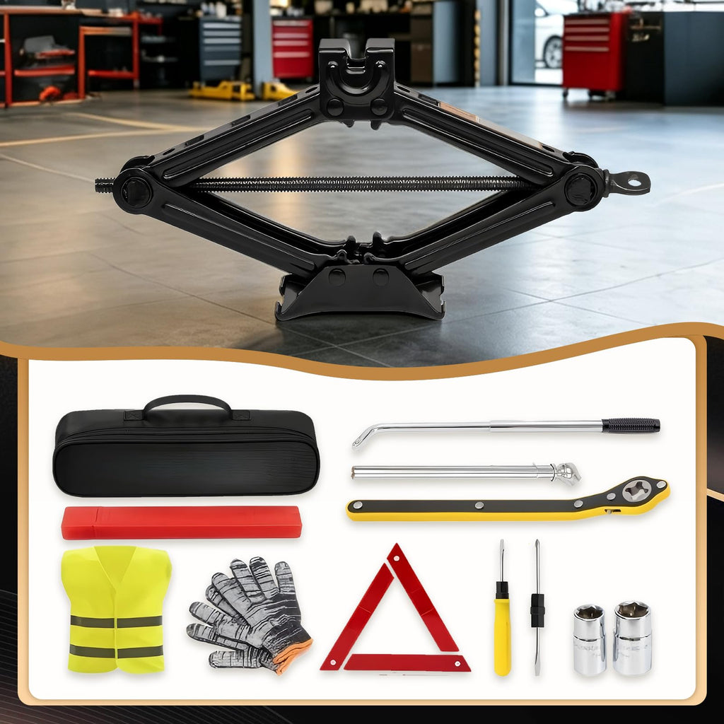 3-Ton Scissor Jack Kit with Ratchet Wrench J705427