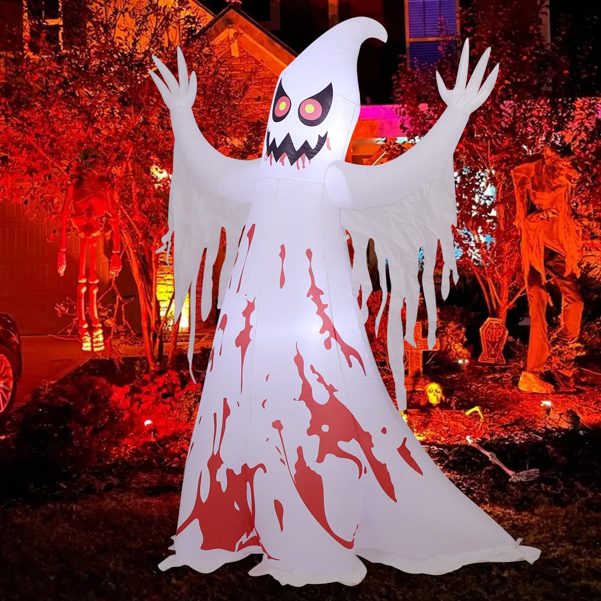 8.2 FT Inflatable Ghost with LED Lights G54501