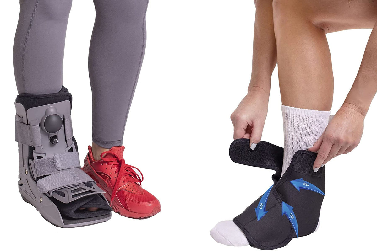 Ultra Light Short Full Shell Walking Boot + Reusable Ankle & Foot Ice Pack S358832