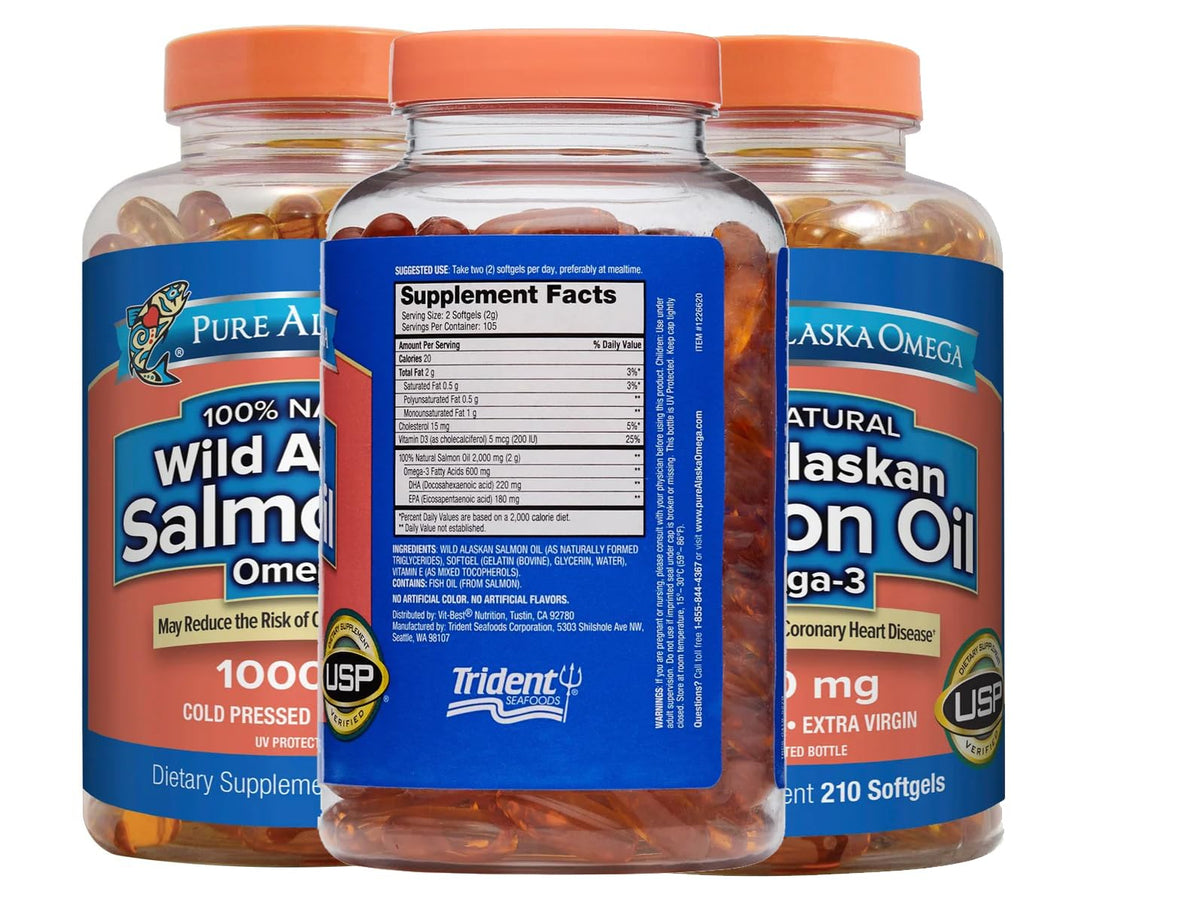 Wild Salmon Oil 1000 mg Softgels T5405